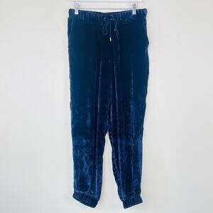 Rails women’s blue velvet jogger drawstring size small